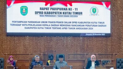 Sidang Paripurna DPRD Kutim, Minta Pandangan Fraksi Soal RAPBD 2024
