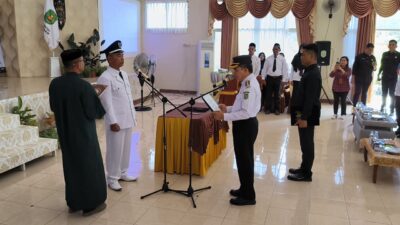 Kunker Bupati Kutim di Sangkulirang Lantik Kades dan BPD