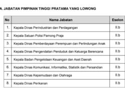 8 Kursi Lowong JPTP Pemkab Kutim Dilelang, Pendaftaran Mulai 13-27 Februari 2024