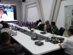 Video Conference Pj Gubernur dan Pemkab se-Kaltim, Pemda Kutim Laporkan Pemilu 2024 Lancar Damai