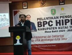 Hadiri Pelantikan Hipmi, Anggota DPRD Kutim Dorong Pengusaha Muda Masuk Pasar Ekspor