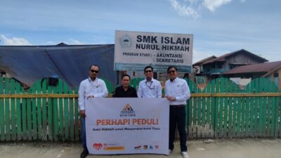 Perhapi Kutim Salurkan Bantuan untuk SMK Nurul Hikmat yang Dilalap Api