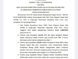 Hasil Seleksi CPNS Kutai Timur 2024 Diumumkan, Bersiap untuk Tahap Selanjutnya!