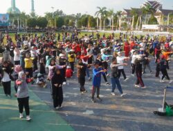 HUT Kutim ke-25 Dimeriahkan dengan Senam dan Jalan Sehat