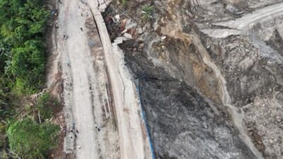 Longsor Kembali Terjadi di KM 16 Sanga-sanga Kukar