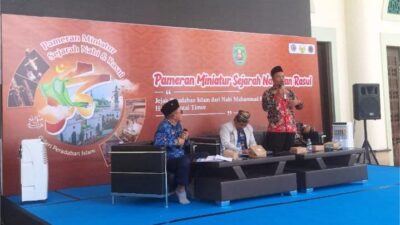 Suasana Seminar Jejak Islam di Kutai Timur di Masjid Agung Al Faruq, Senin (17/11/2025).