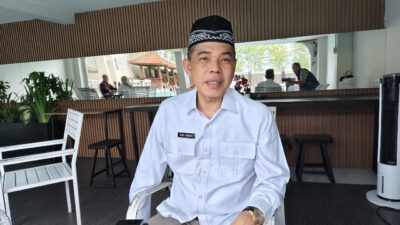 Kepala Disperindag Kutim, Nora Ramadani saat diwawancarai di Hotel Royal Victoria Sangatta Utara